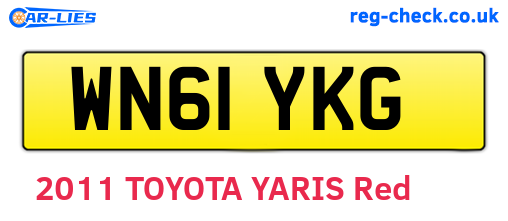 WN61YKG are the vehicle registration plates.
