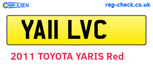 YA11LVC are the vehicle registration plates.