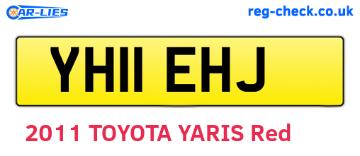 YH11EHJ are the vehicle registration plates.