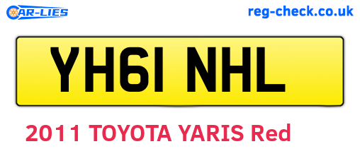 YH61NHL are the vehicle registration plates.