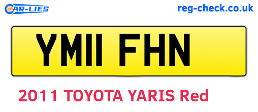 YM11FHN are the vehicle registration plates.