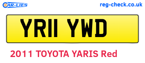 YR11YWD are the vehicle registration plates.