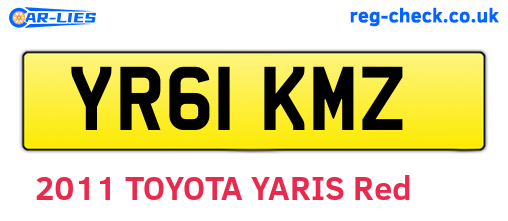 YR61KMZ are the vehicle registration plates.