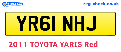YR61NHJ are the vehicle registration plates.