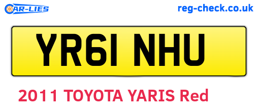 YR61NHU are the vehicle registration plates.