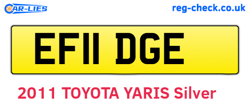 EF11DGE are the vehicle registration plates.