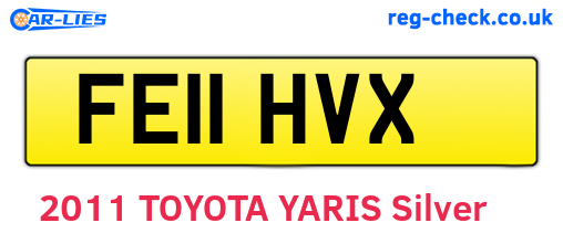 FE11HVX are the vehicle registration plates.