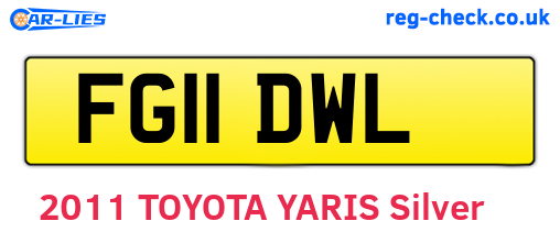 FG11DWL are the vehicle registration plates.