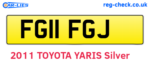 FG11FGJ are the vehicle registration plates.