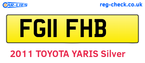 FG11FHB are the vehicle registration plates.