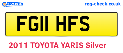 FG11HFS are the vehicle registration plates.