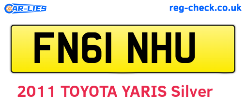 FN61NHU are the vehicle registration plates.