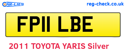 FP11LBE are the vehicle registration plates.