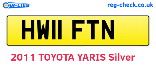 HW11FTN are the vehicle registration plates.
