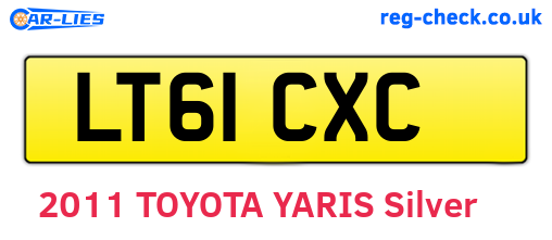 LT61CXC are the vehicle registration plates.