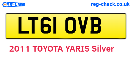 LT61OVB are the vehicle registration plates.