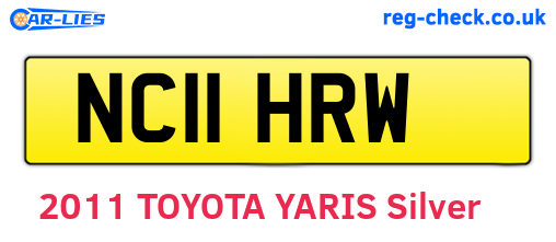 NC11HRW are the vehicle registration plates.
