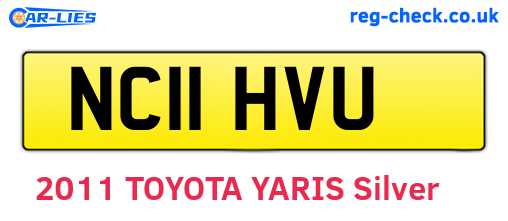 NC11HVU are the vehicle registration plates.