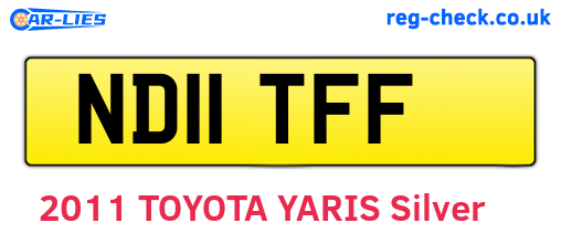 ND11TFF are the vehicle registration plates.