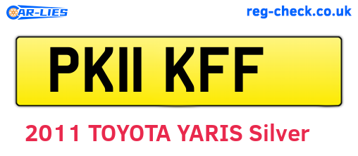 PK11KFF are the vehicle registration plates.