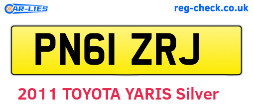 PN61ZRJ are the vehicle registration plates.