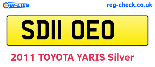 SD11OEO are the vehicle registration plates.