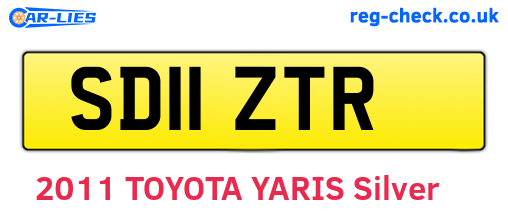 SD11ZTR are the vehicle registration plates.