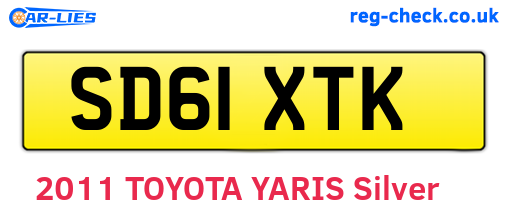 SD61XTK are the vehicle registration plates.