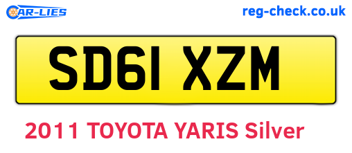 SD61XZM are the vehicle registration plates.