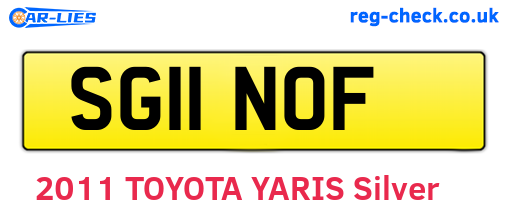 SG11NOF are the vehicle registration plates.