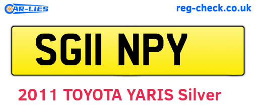 SG11NPY are the vehicle registration plates.