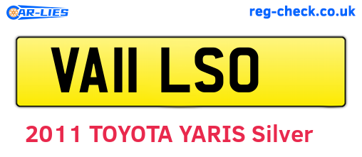 VA11LSO are the vehicle registration plates.