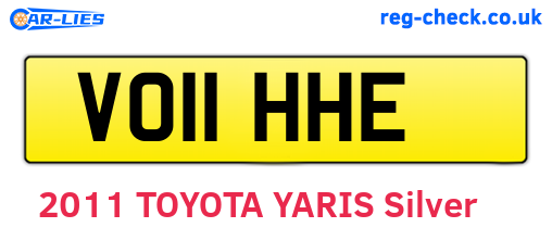 VO11HHE are the vehicle registration plates.