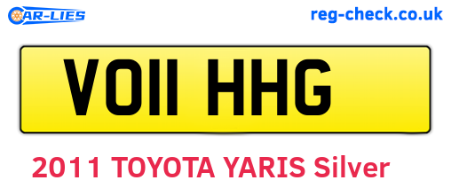 VO11HHG are the vehicle registration plates.