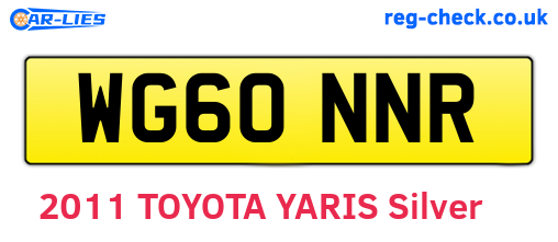 WG60NNR are the vehicle registration plates.