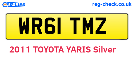 WR61TMZ are the vehicle registration plates.