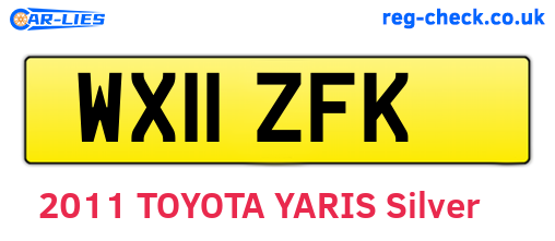 WX11ZFK are the vehicle registration plates.
