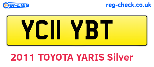 YC11YBT are the vehicle registration plates.