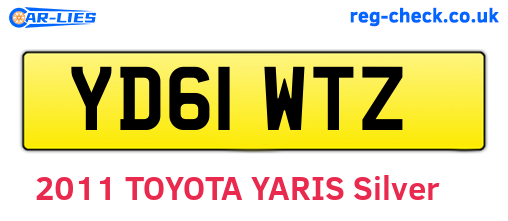 YD61WTZ are the vehicle registration plates.