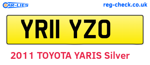 YR11YZO are the vehicle registration plates.