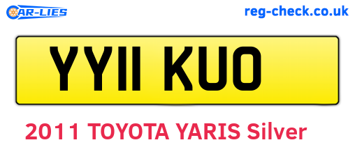 YY11KUO are the vehicle registration plates.