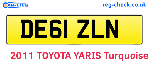 DE61ZLN are the vehicle registration plates.