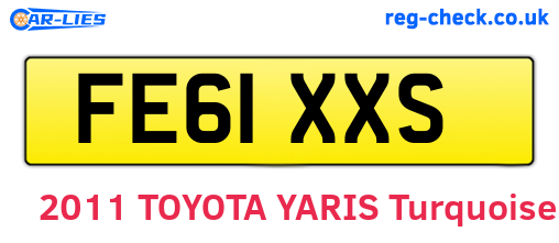 FE61XXS are the vehicle registration plates.