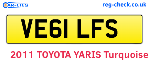 VE61LFS are the vehicle registration plates.