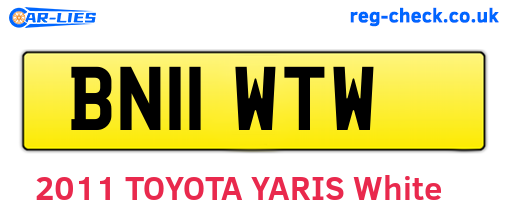 BN11WTW are the vehicle registration plates.