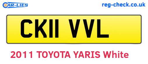 CK11VVL are the vehicle registration plates.