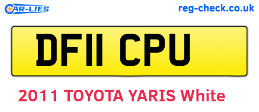 DF11CPU are the vehicle registration plates.