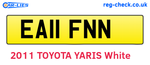 EA11FNN are the vehicle registration plates.