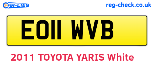EO11WVB are the vehicle registration plates.