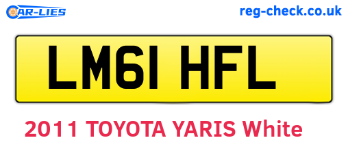 LM61HFL are the vehicle registration plates.
